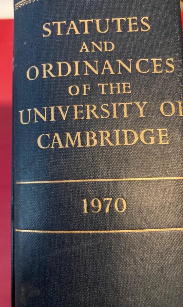 Cambridge University Statutes to 1970 Reference Books