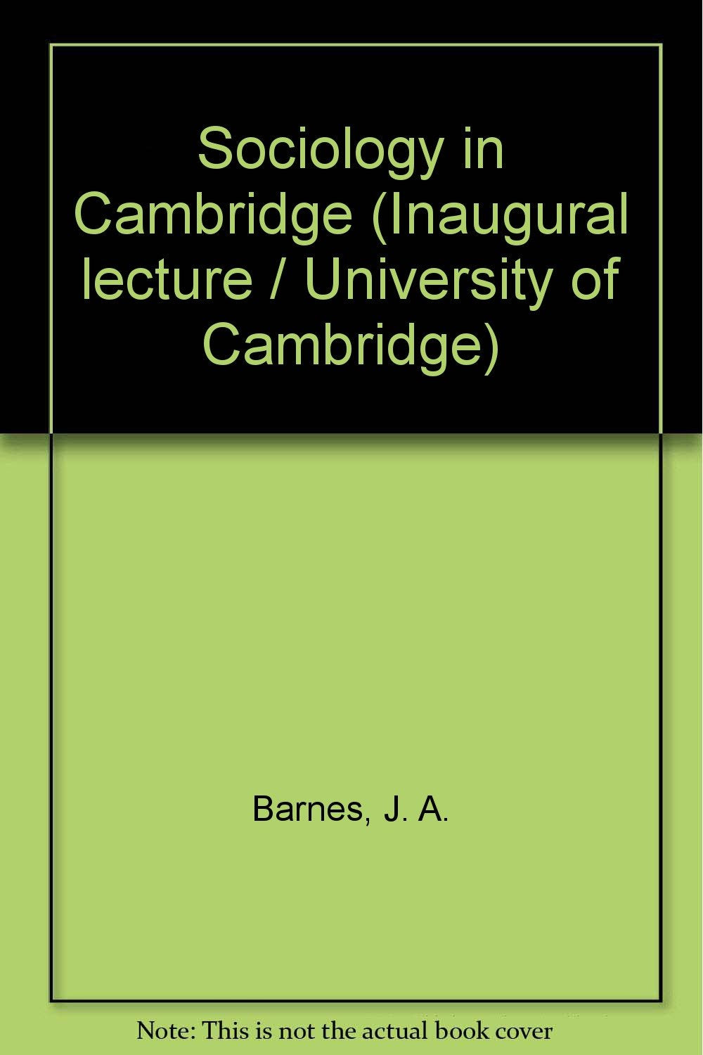 Product Image: Sociology in Cambridge