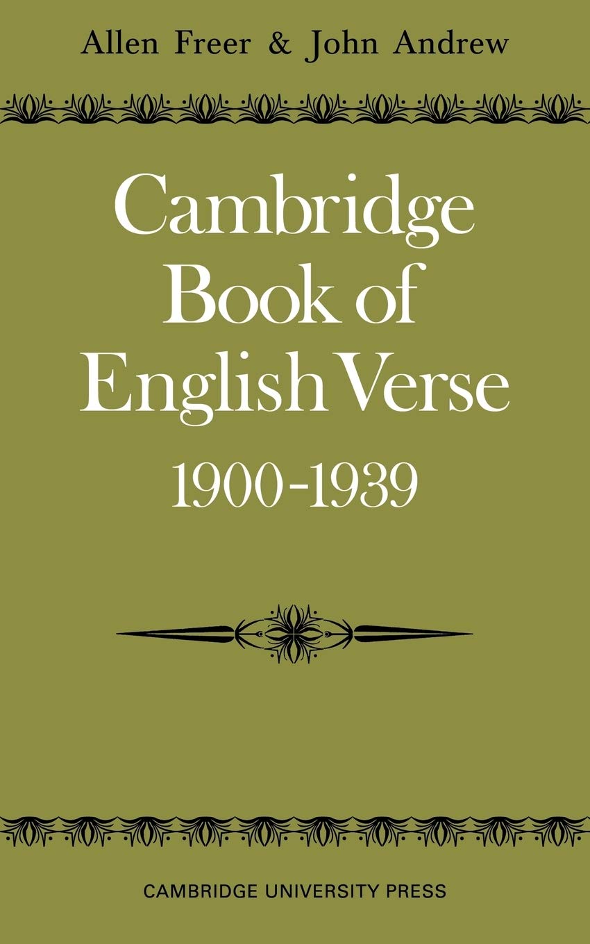 Cambridge Book of English Verse 1900-1939 book