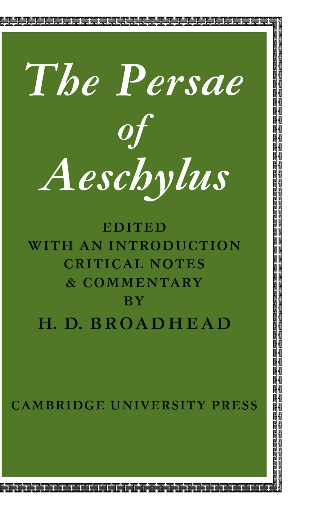 The Persae of Aeschylus Drama