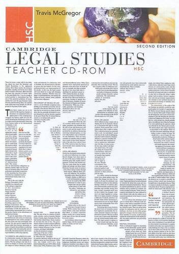 Cambridge Hsc Legal Studies: Teacher Edition Non-fiction
