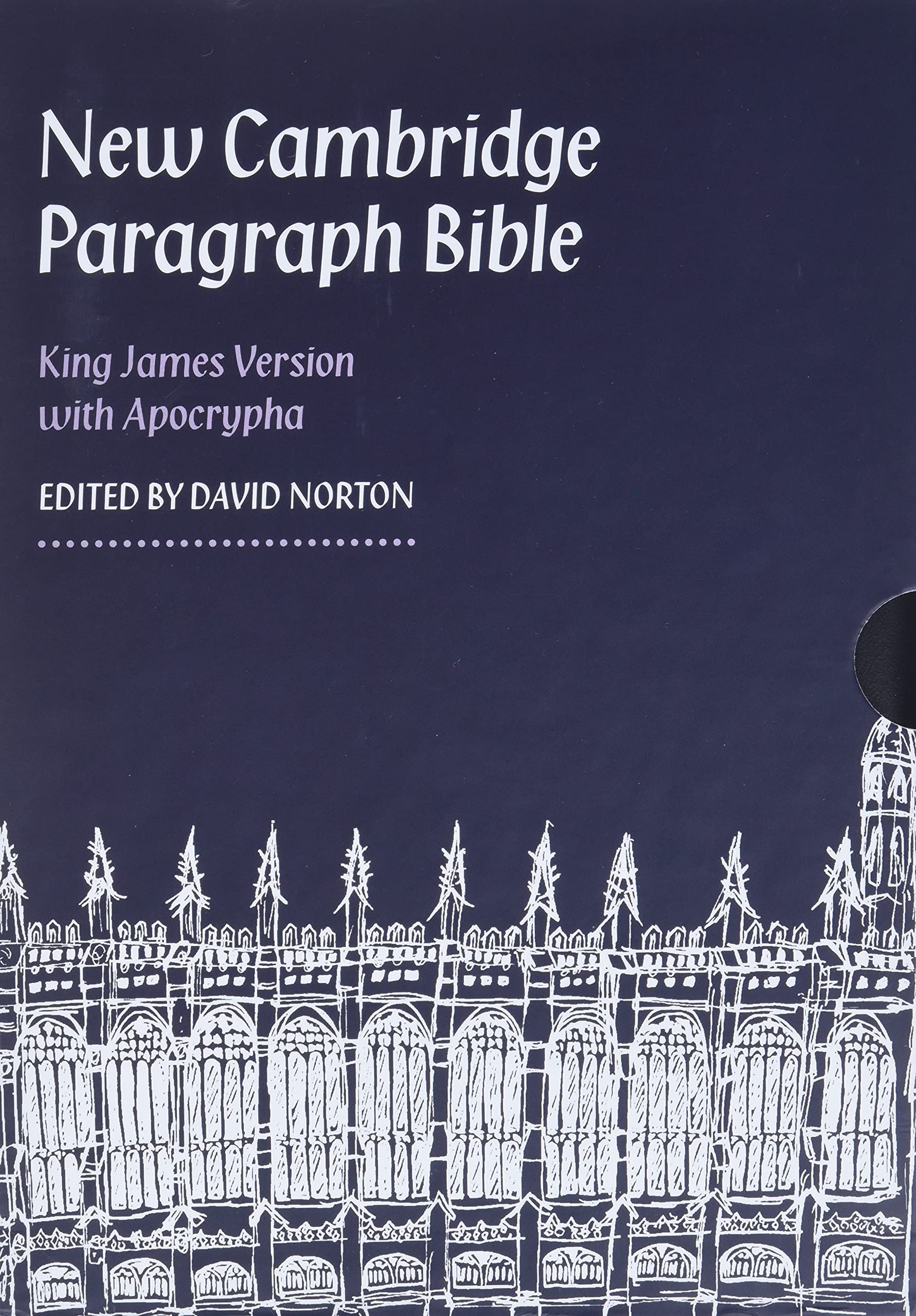 New Cambridge Paragraph Bible with Apocrypha, Black Calfskin Leather, KJ595:TA Black Calfskin: Personal size book