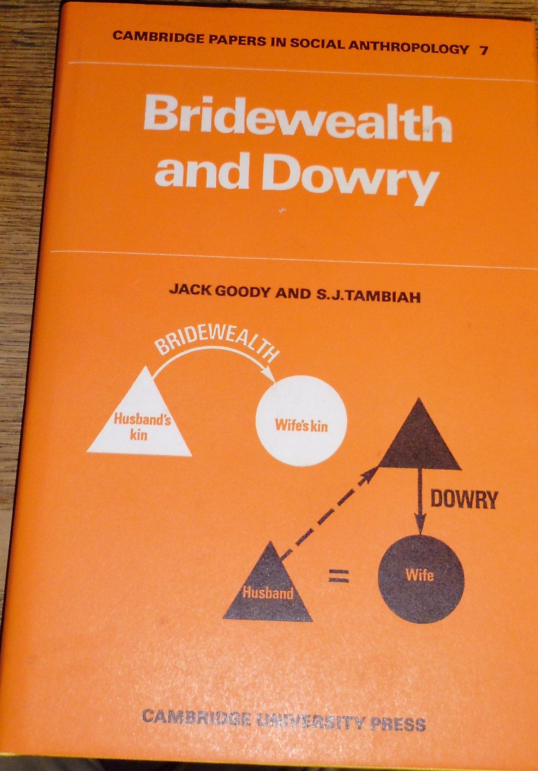 Bridewealth and Dowry (Cambridge Papers in Social Anthropology Series : No 7) Books