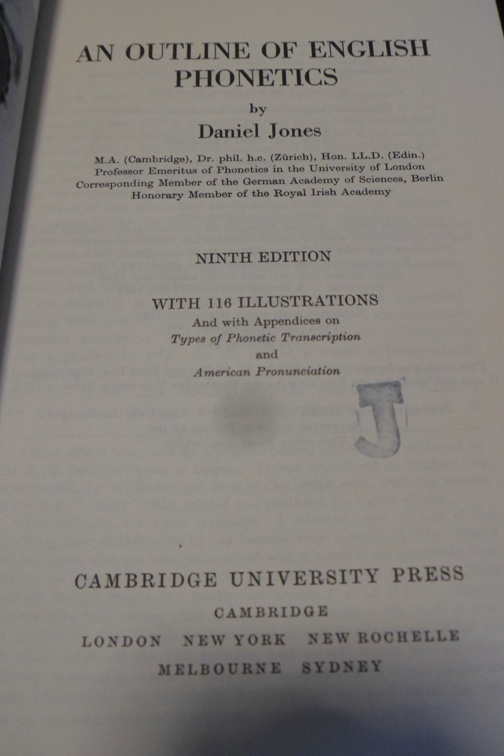 An Outline of English Phonetics book