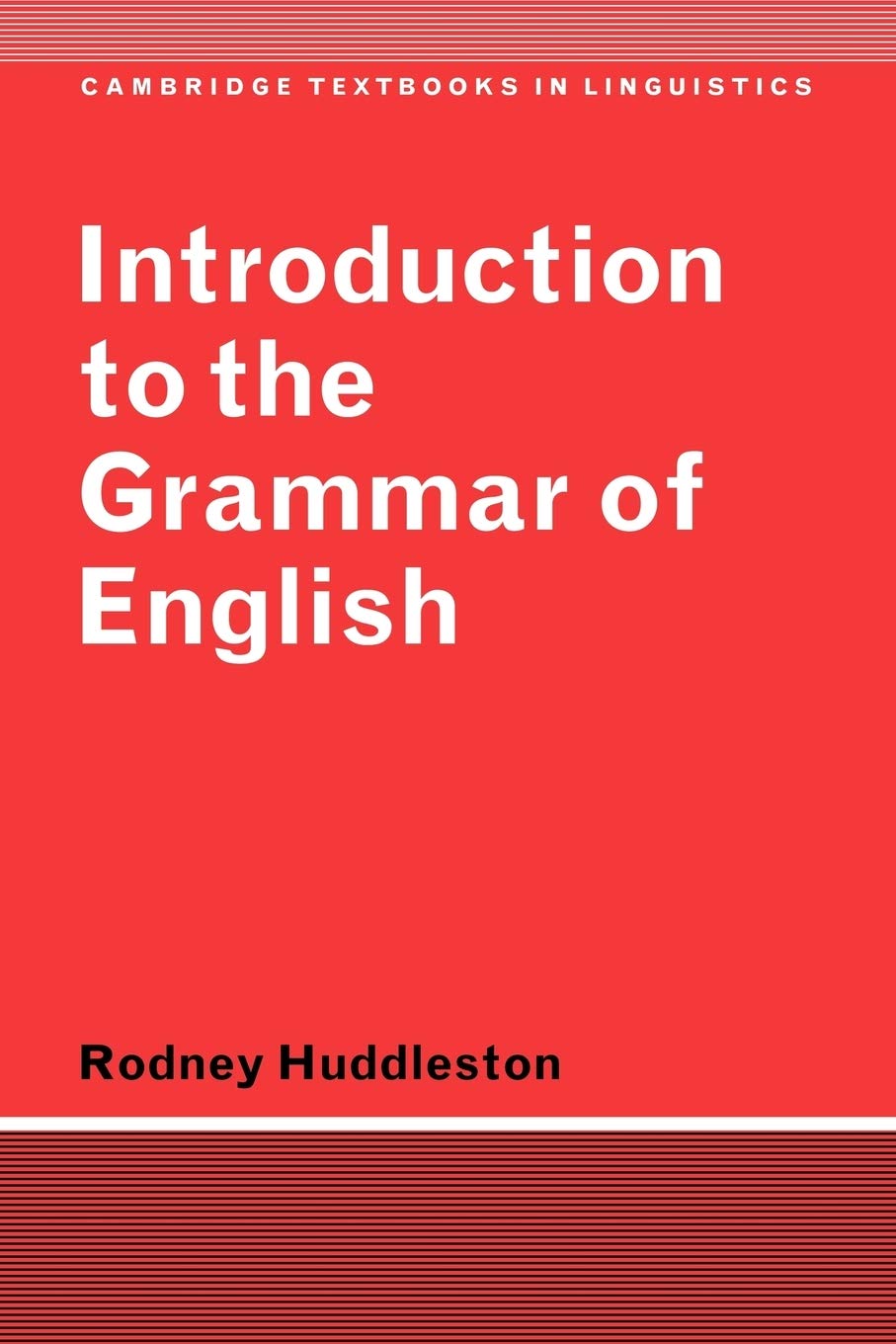 Introduction to the Grammar of English (Cambridge Textbooks in Linguistics) Social Sciences