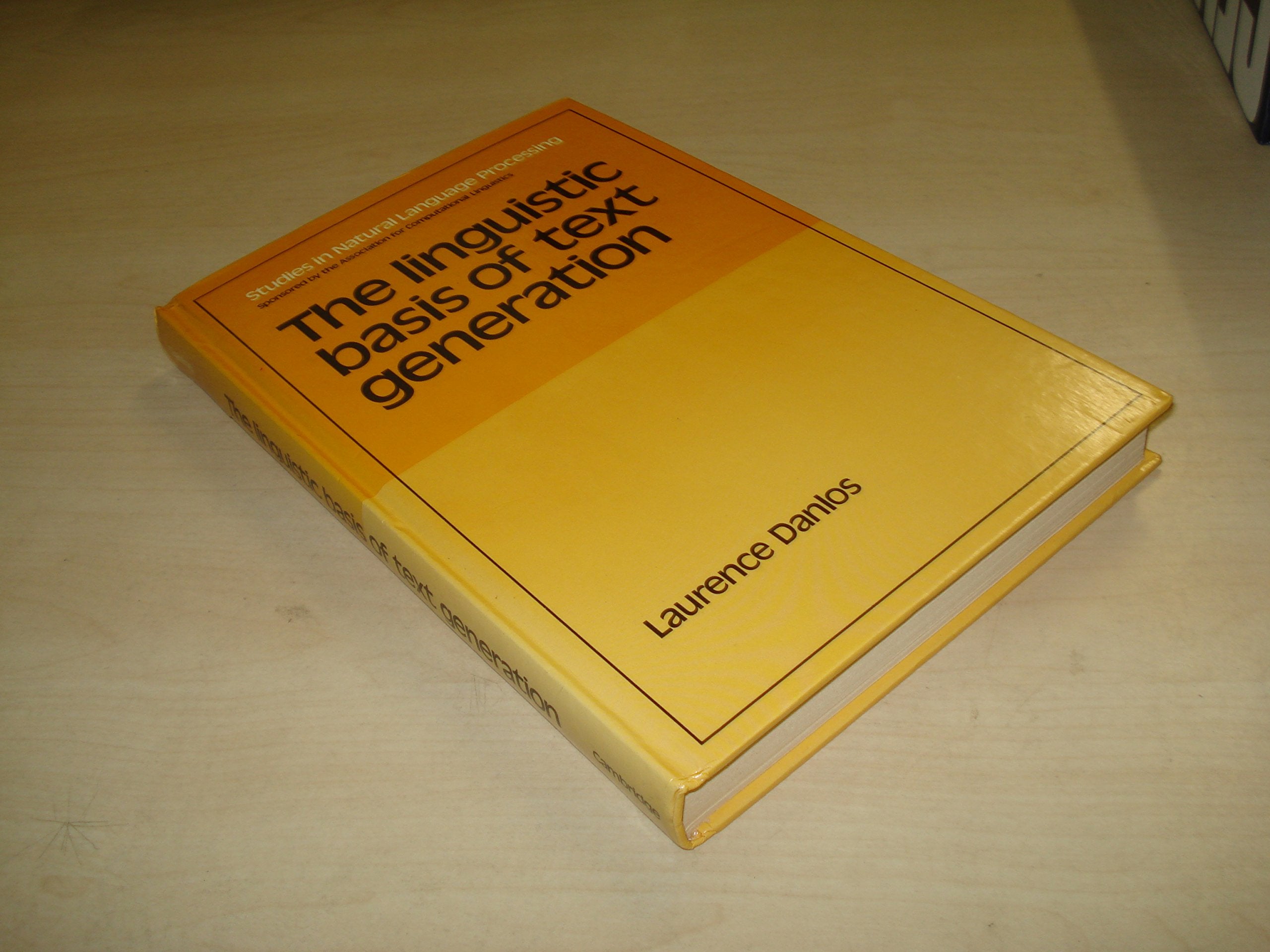 Product Image: The Linguistic Basis of Text Generation (Studies in Natural Language Processing)