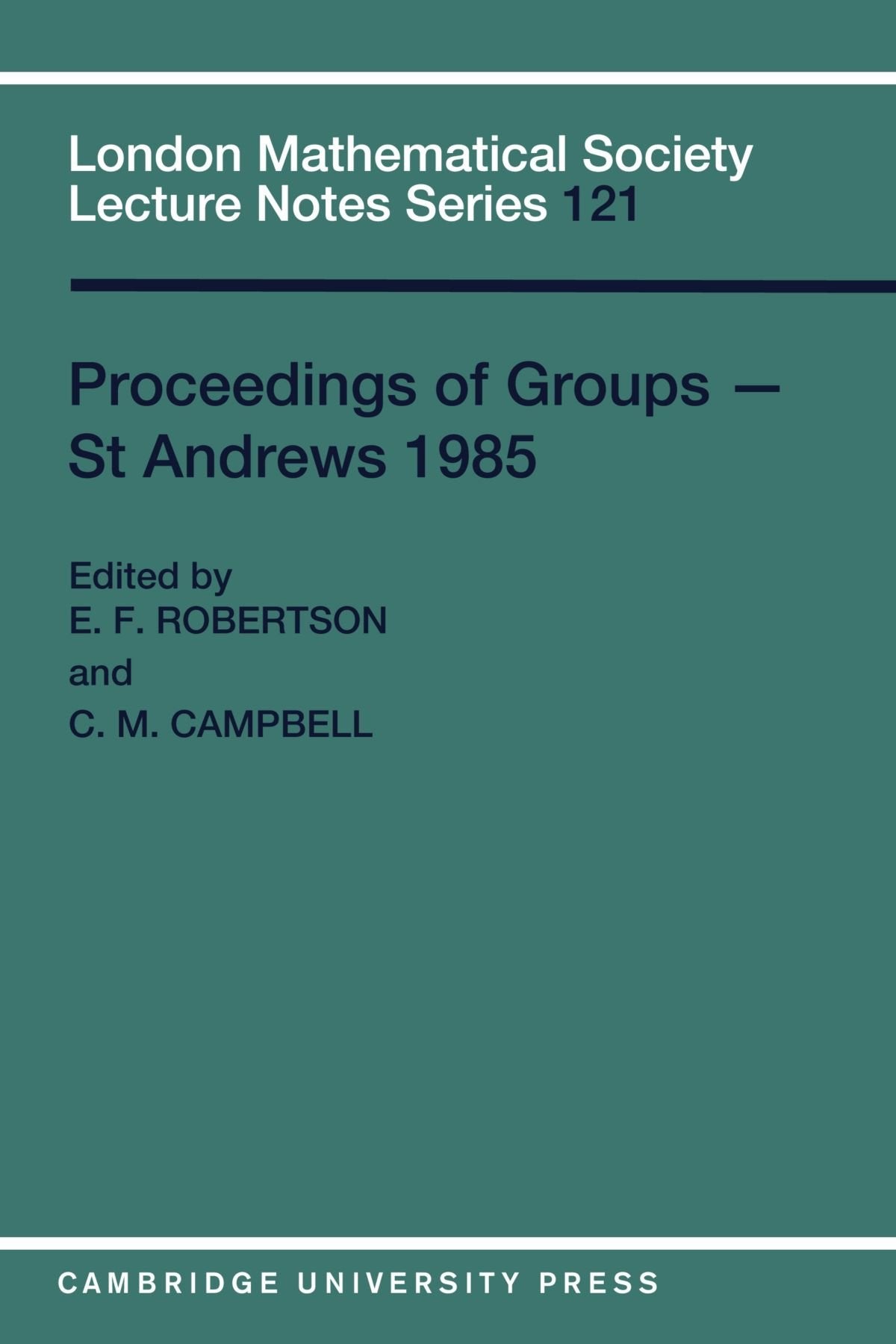 Proceedings of Groups - St Andrews 1985 book