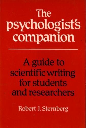 The Psychologist's Companion: A Guide to Scientific Writing for Students and Researchers Psychology