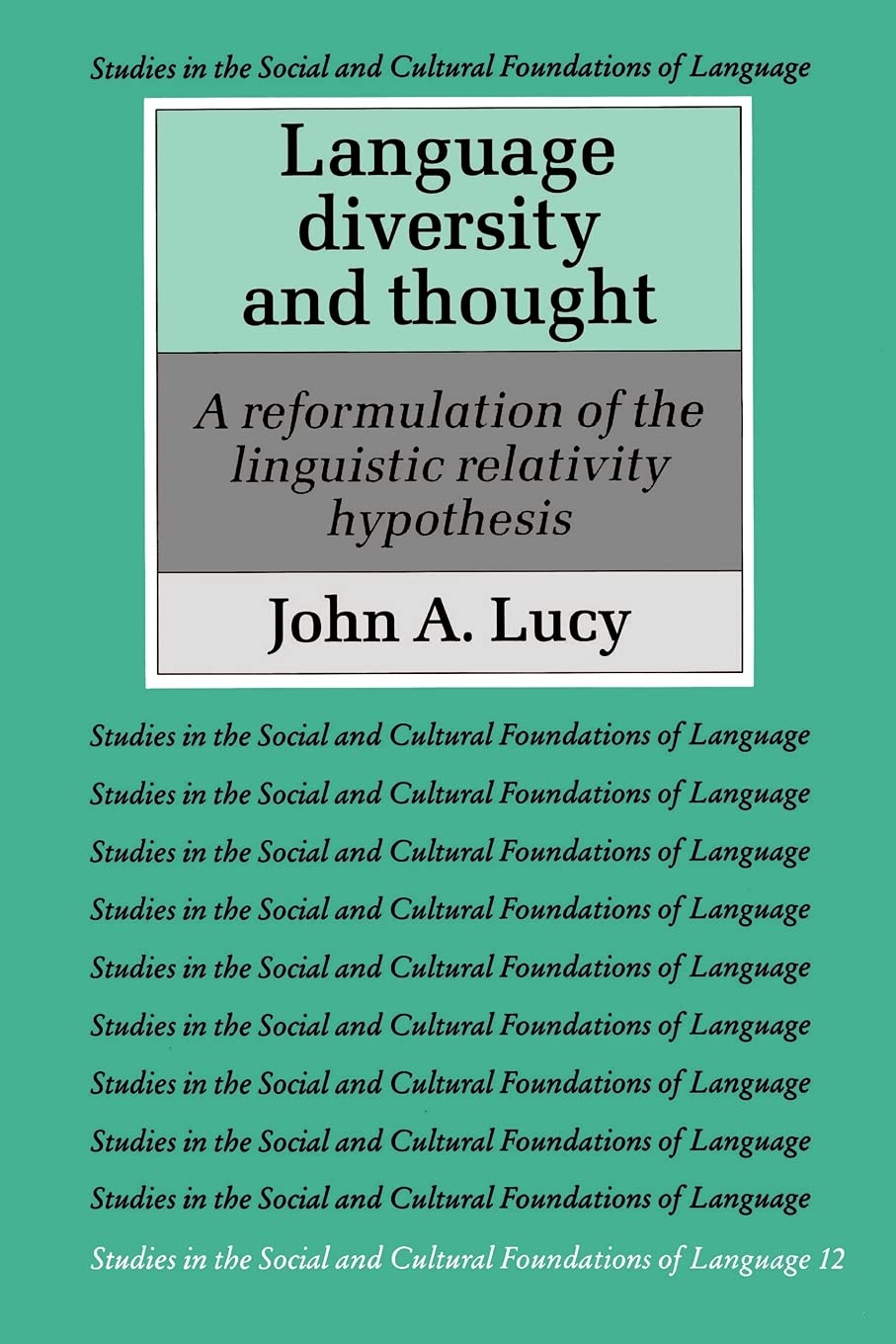Language Diversity and Thought: A Reformulation of the Linguistic Relativity Hypothesis (Studies in the Social and Cultural Foundations of Language,) Philosophy