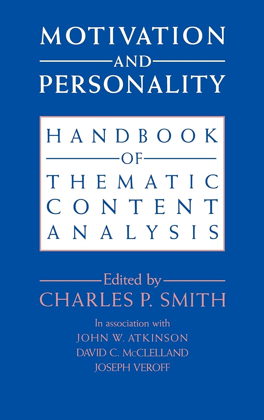 Motivation and Personality: Handbook of Thematic Content Analysis Business, Finance & Career