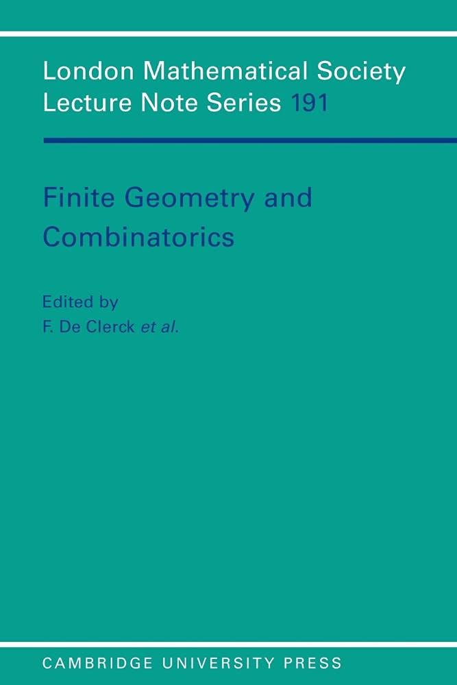 Product Image: Finite Geometry and Combinatorics