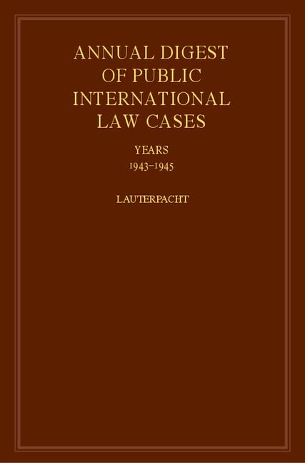 International Law Reports (12) Law