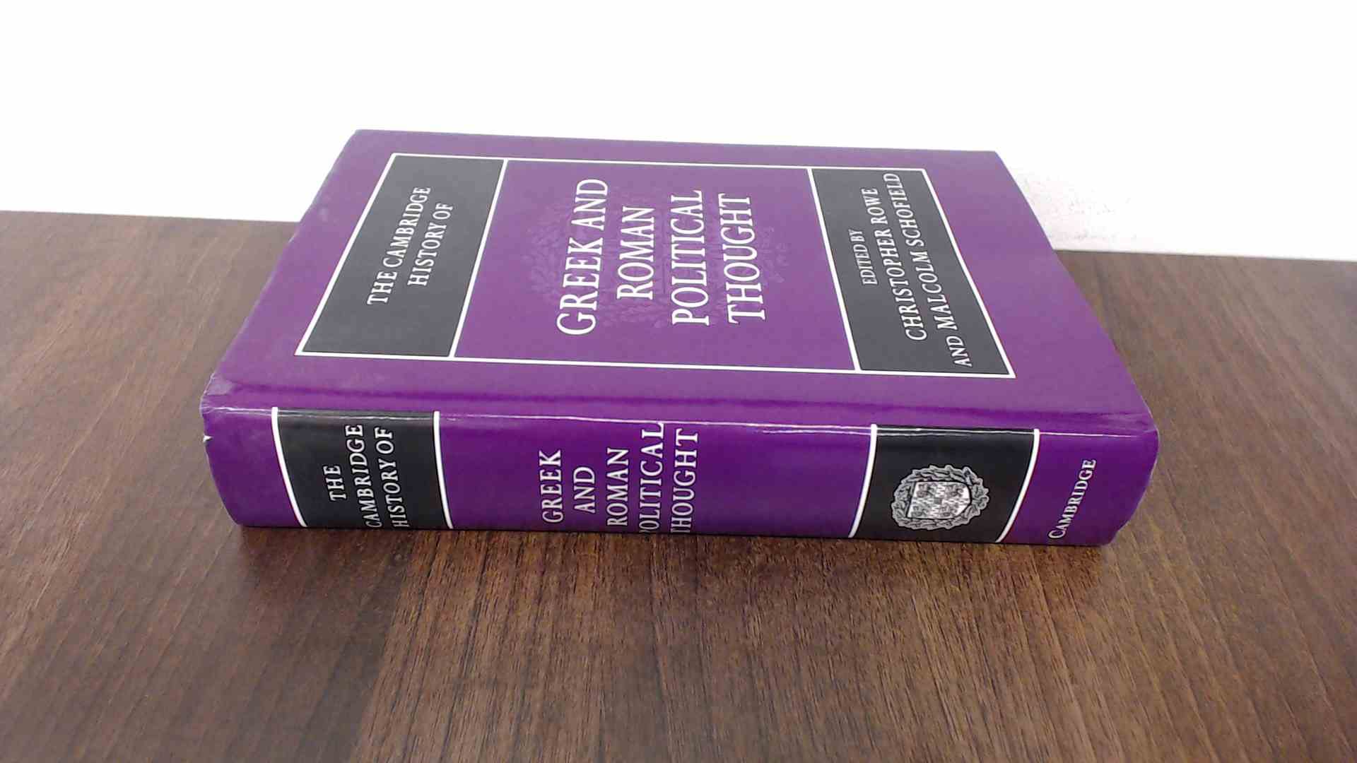 The Cambridge History of Greek and Roman Political Thought (The Cambridge History of Political Thought) Philosophy