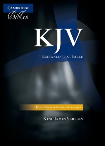 KJV Emerald Text Edition Black French Morocco Leather: French Morocco Leather Black Ribbon/Gilt Edges/Slipcase Film, Art & Culture