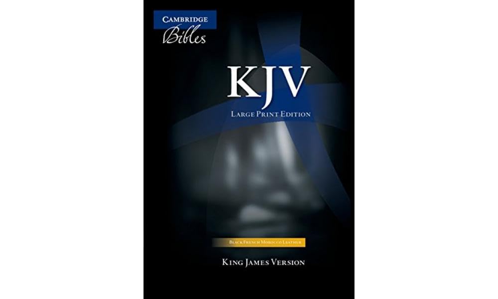 KJV Large Print Text Bible, Black French Morocco Leather KJ653:T: Large-Print Text Edition, French Morocco Leather (Black Presentation Pa Ge Ribbon Gilt Edges Slipcase) Film, Art & Culture