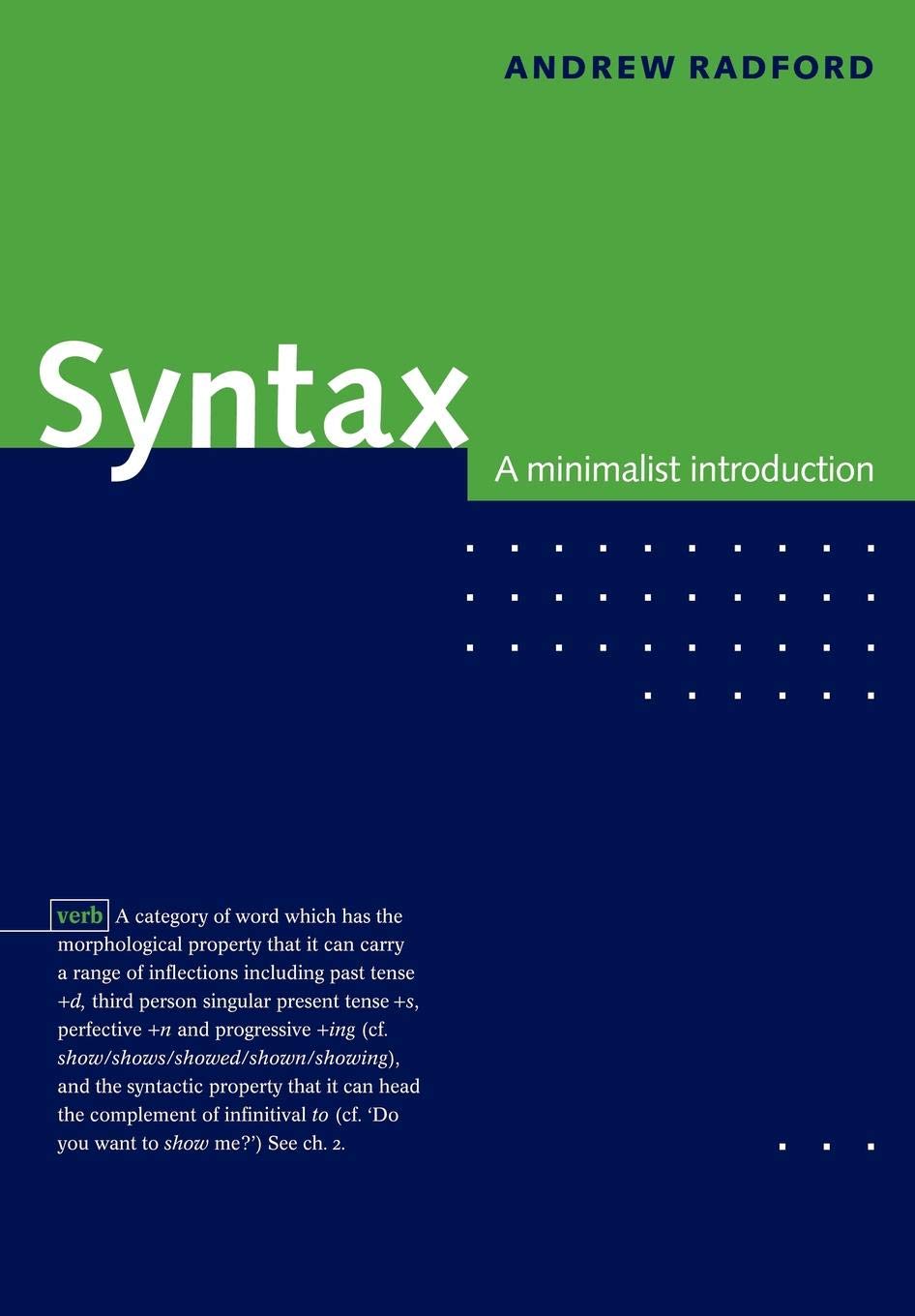 Syntax: A Minimalist Introduction Social Sciences