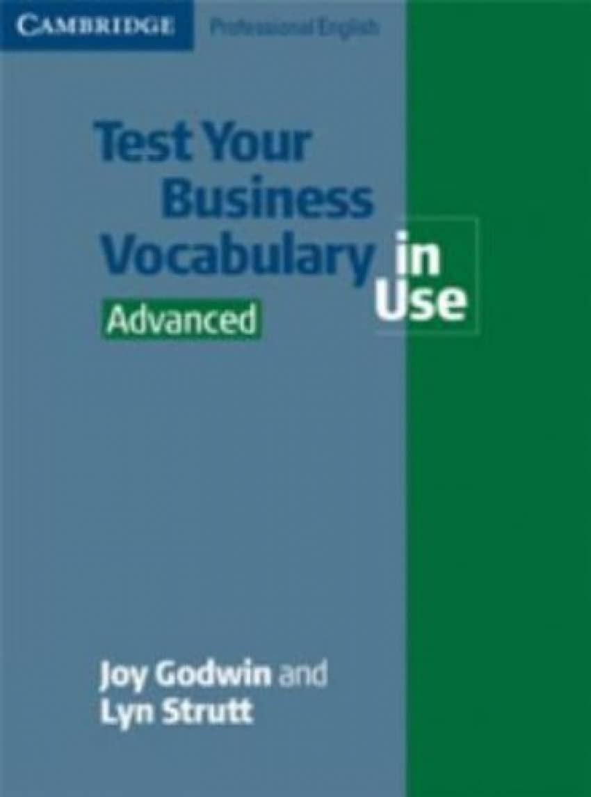 Test Your Advanced Business Vocabulary In Use Foreign Languages ​​& Dictionaries