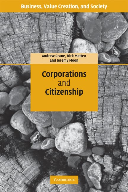 Corporations and Citizenship (Business, Value Creation, and Society) Law
