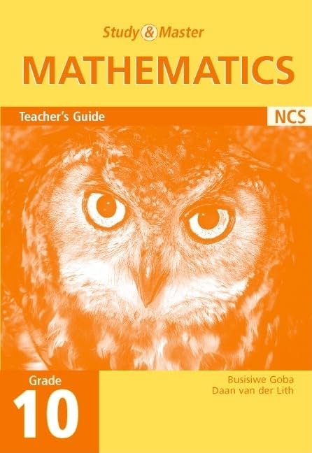 Study and Master Mathematics Grade 10 Teacher's Book Education
