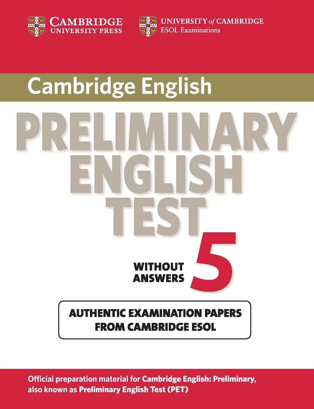 Cambridge Preliminary English Test 5 Student's Book (Pet Practice Tests) Foreign Languages ​​& Dictionaries