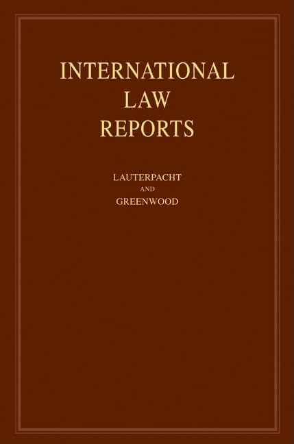 International Law Reports (International Law Reports, 136, Band 136) Law