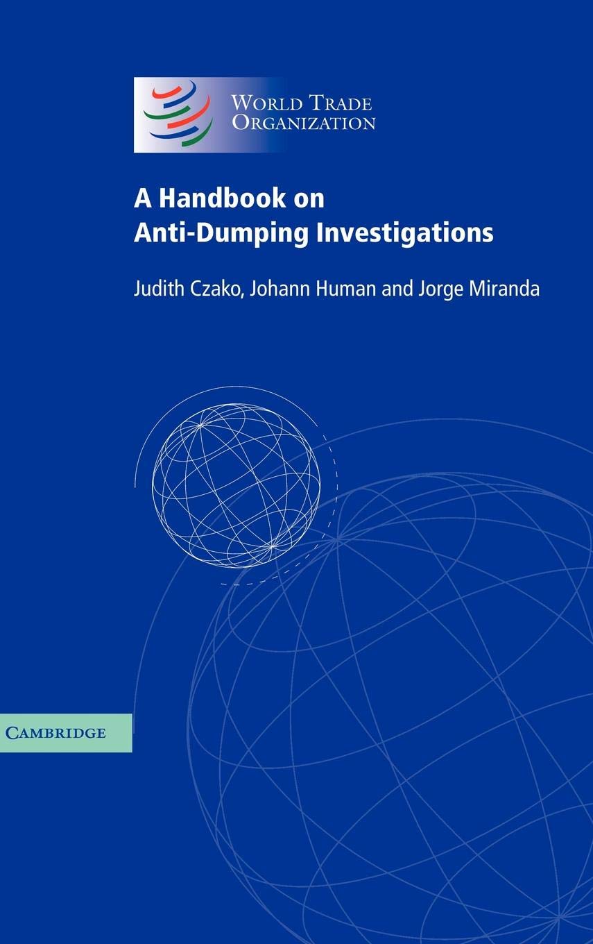 A Handbook on Anti-Dumping Investigations book