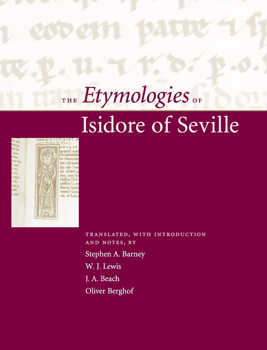 The Etymologies of Isidore of Seville Social Sciences