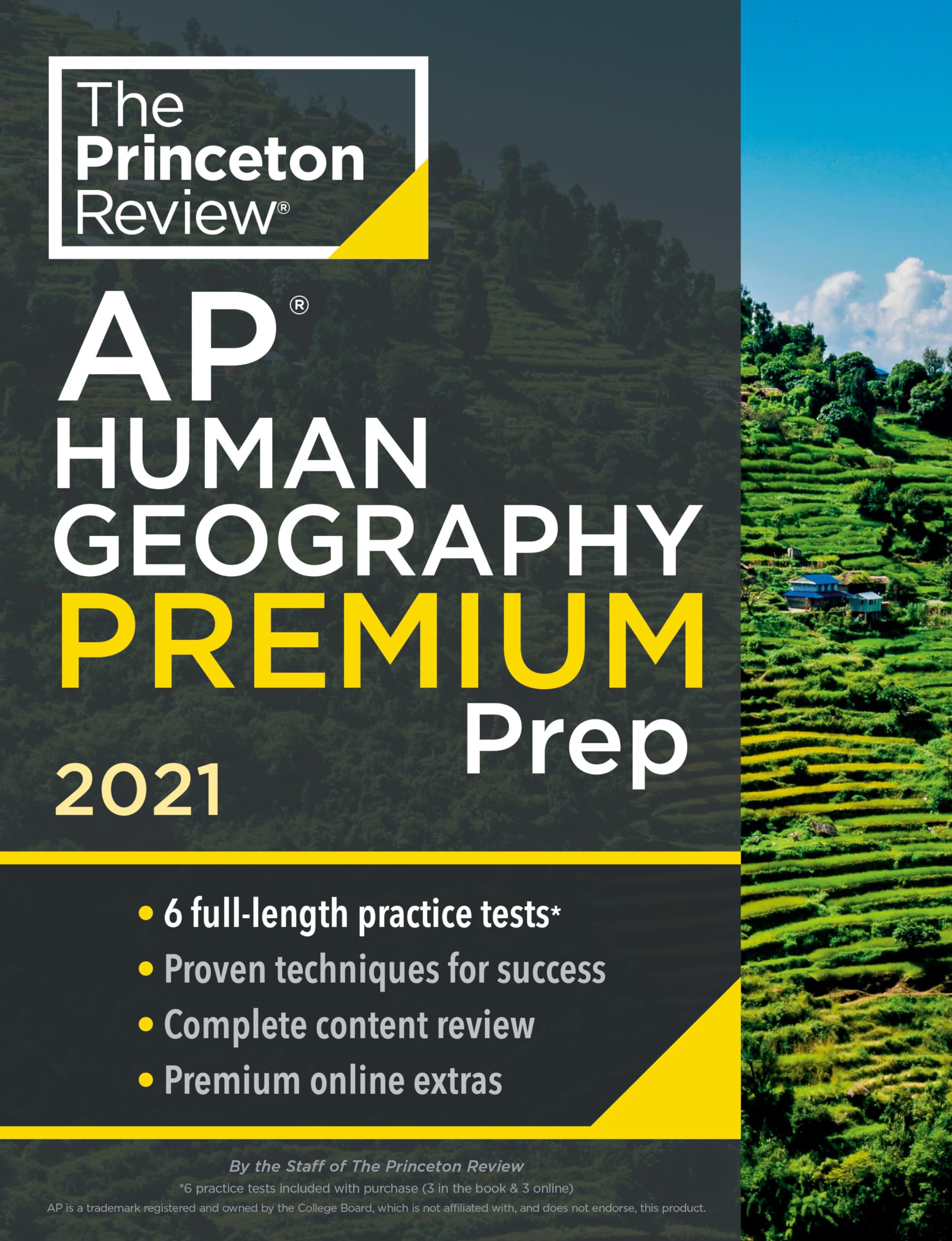 Princeton Review AP Human Geography Premium Prep, 2021: 6 Practice Tests + Complete Content Review + Strategies & Techniques (2021) (College Test Preparation) Social Sciences