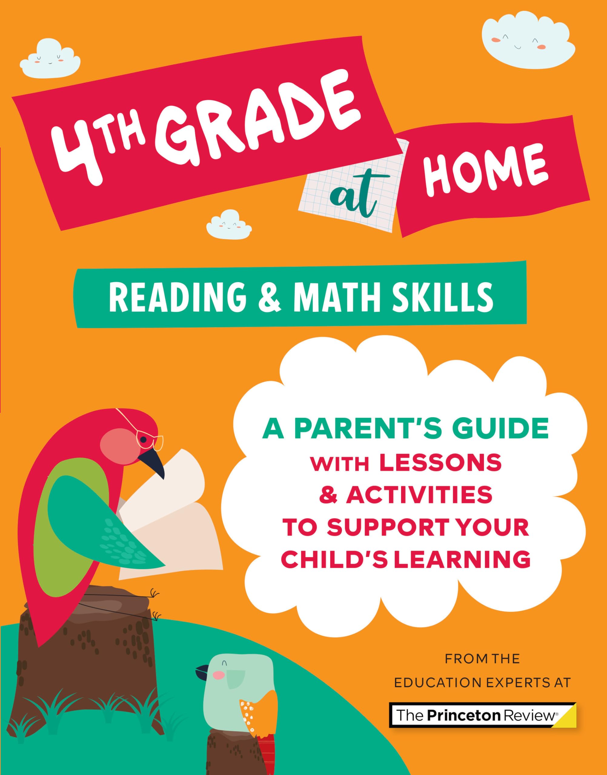 4th Grade at Home: A Parent's Guide with Lessons & Activities to Support Your Child's Learning (Math & Reading Skills) (Learn at Home) Study Guides