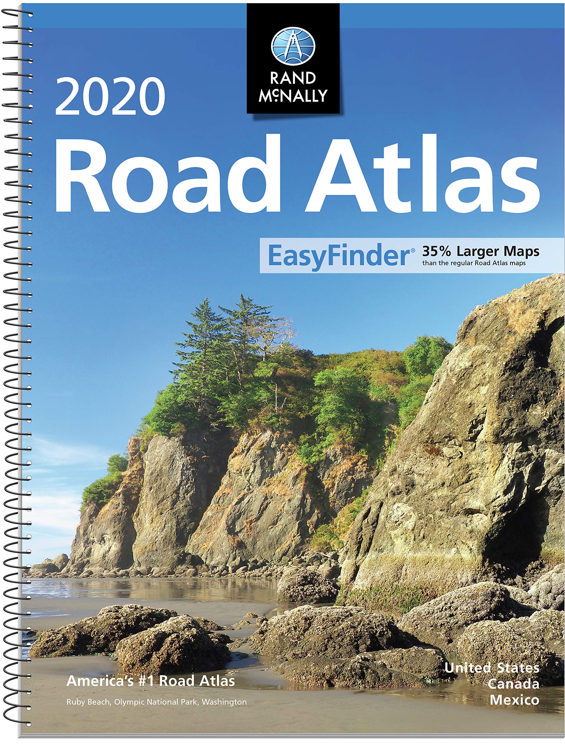 Rand McNally 2020 Road Atlas Midsize Easy Finder - Spiral Leisure, Home & Garden