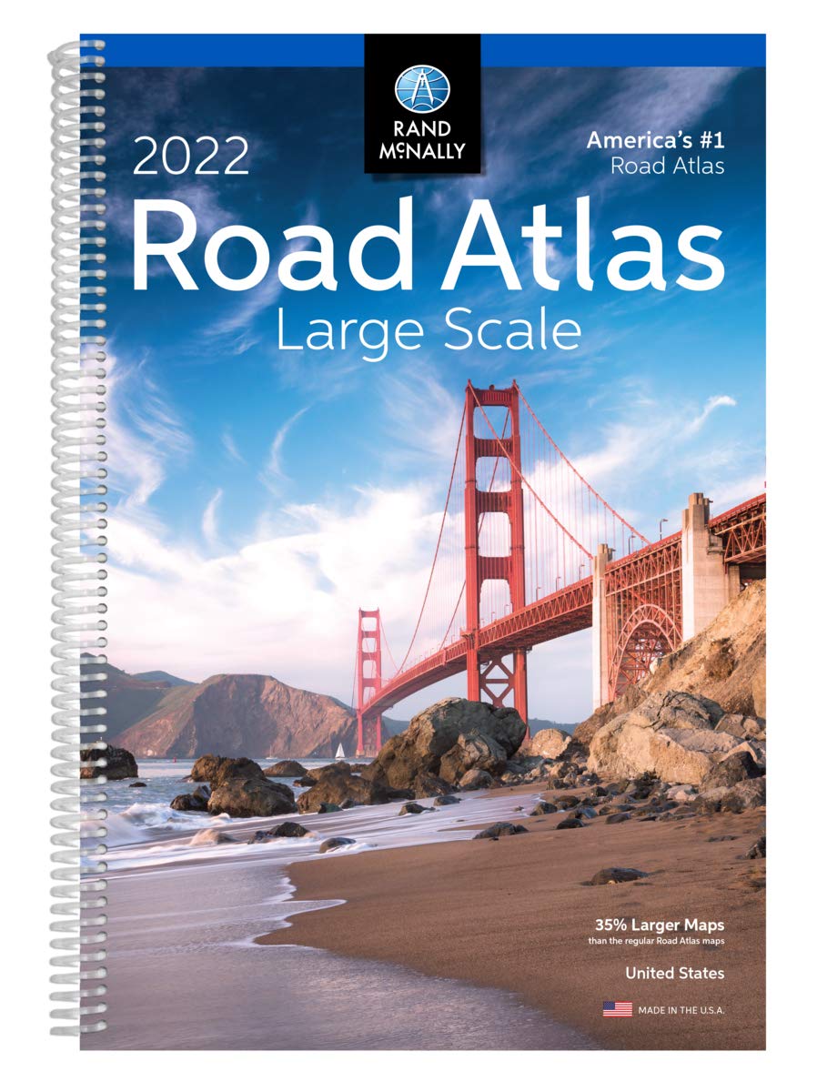 2022 Road Atlas Large Scale (Rand McNally) Learning & Reference