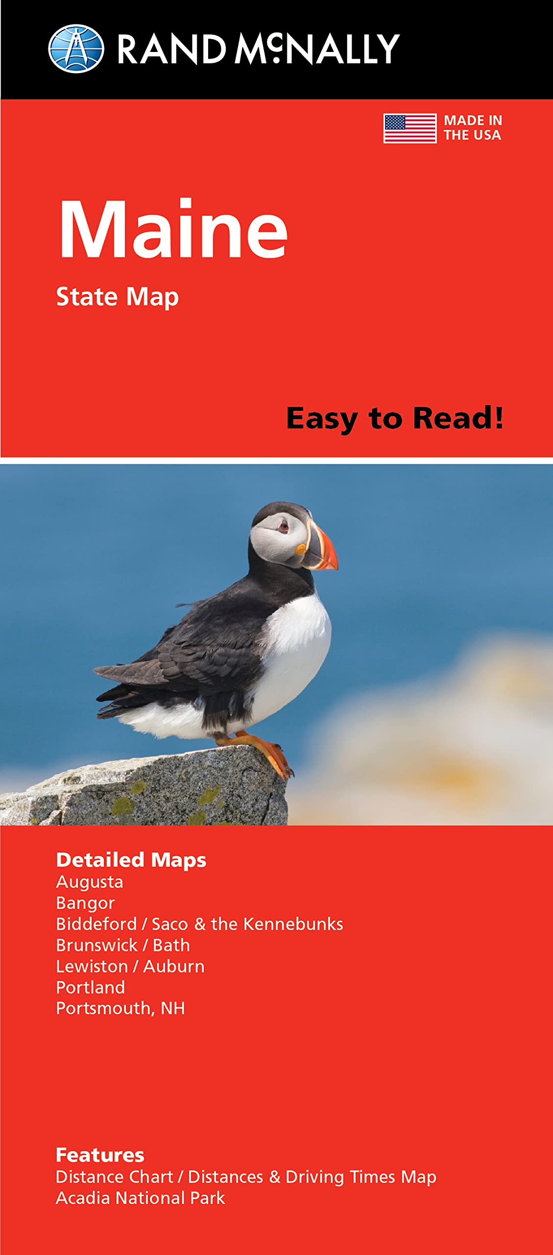 Product Image: Rand McNally Easy to Read Folded Map: Maine State Map