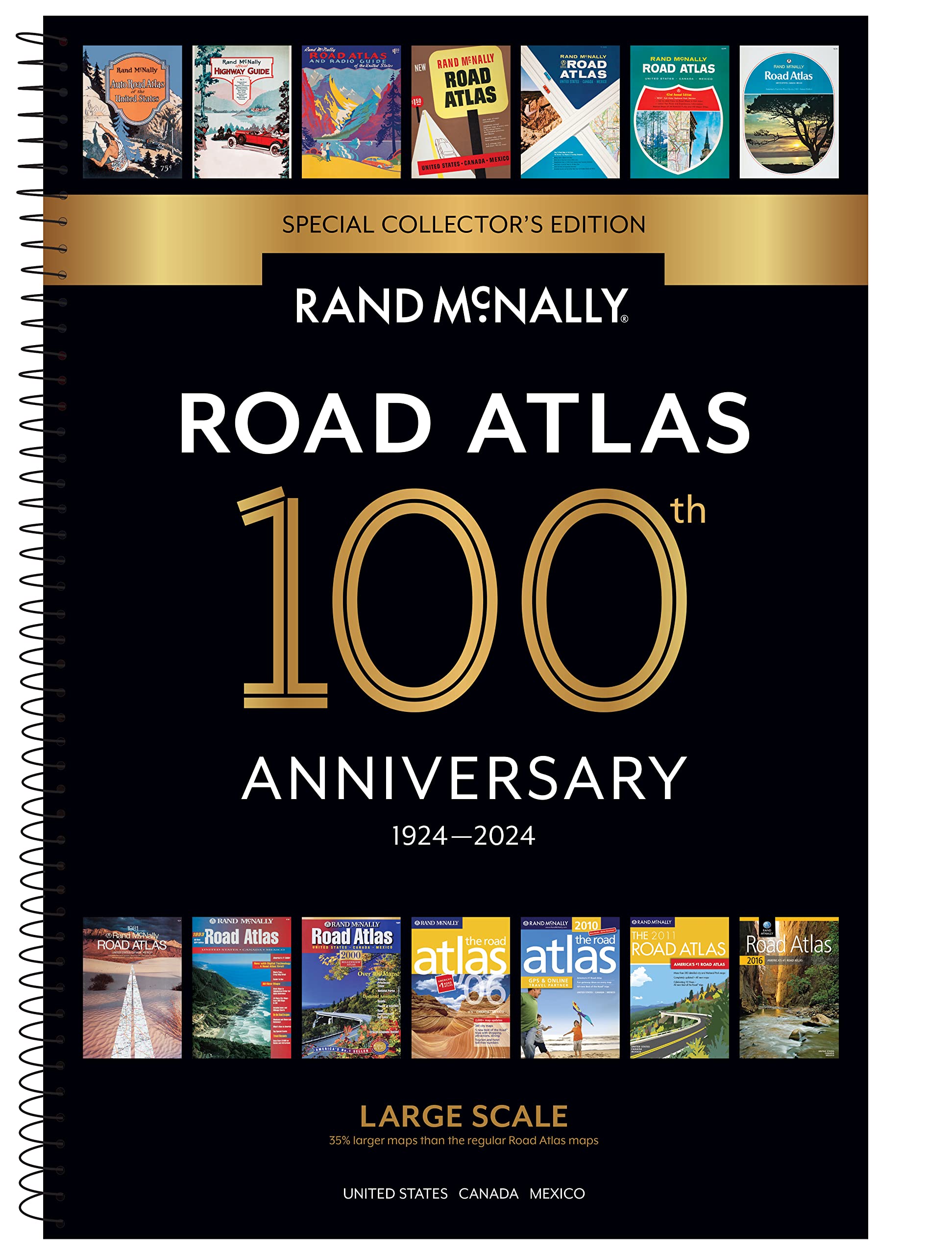 Rand McNally Road Atlas: 1924-2024 (The Rand McNally Large Scale Road Atlas) Learning & Reference