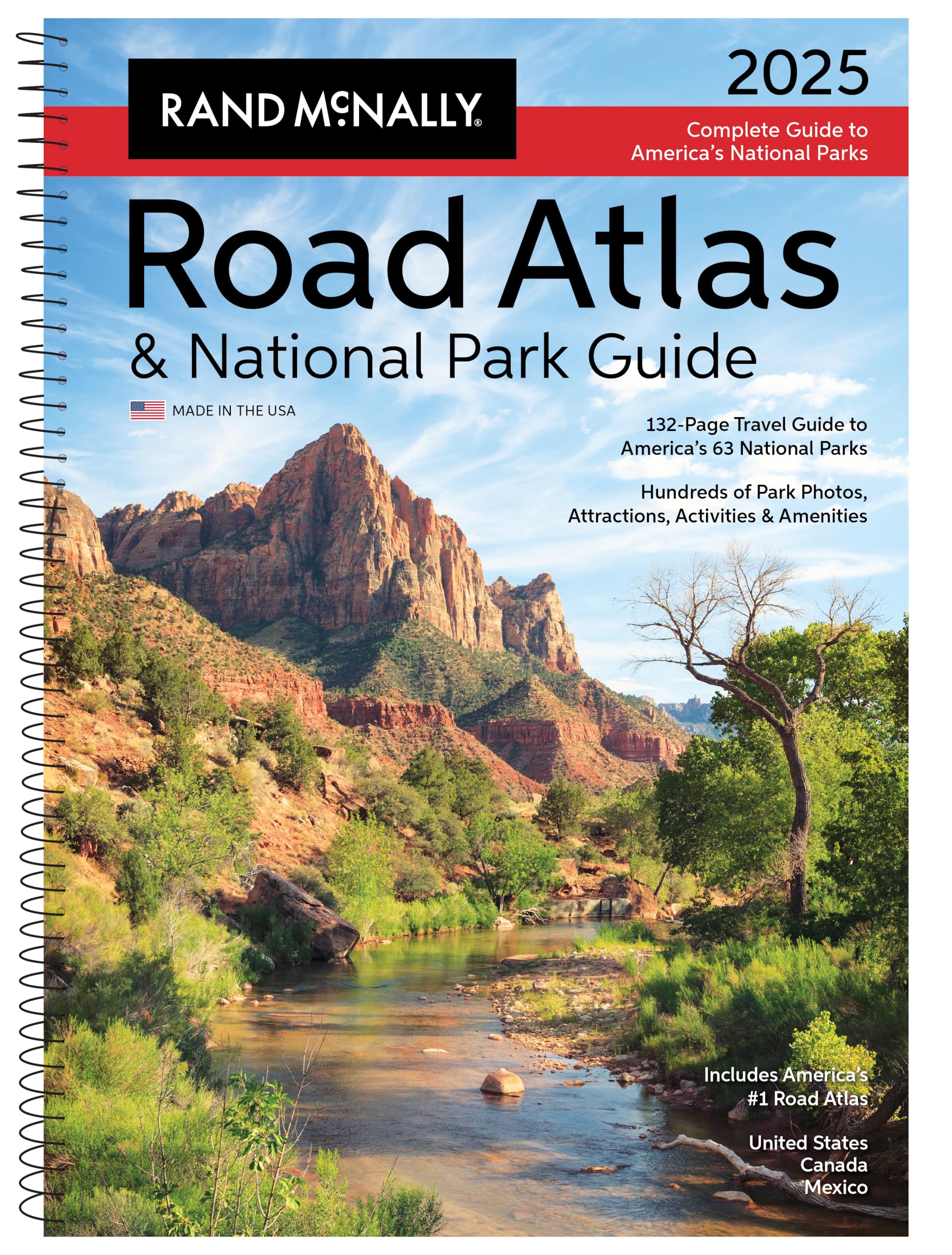 2025 Road Atlas & National Park Guide Learning & Reference