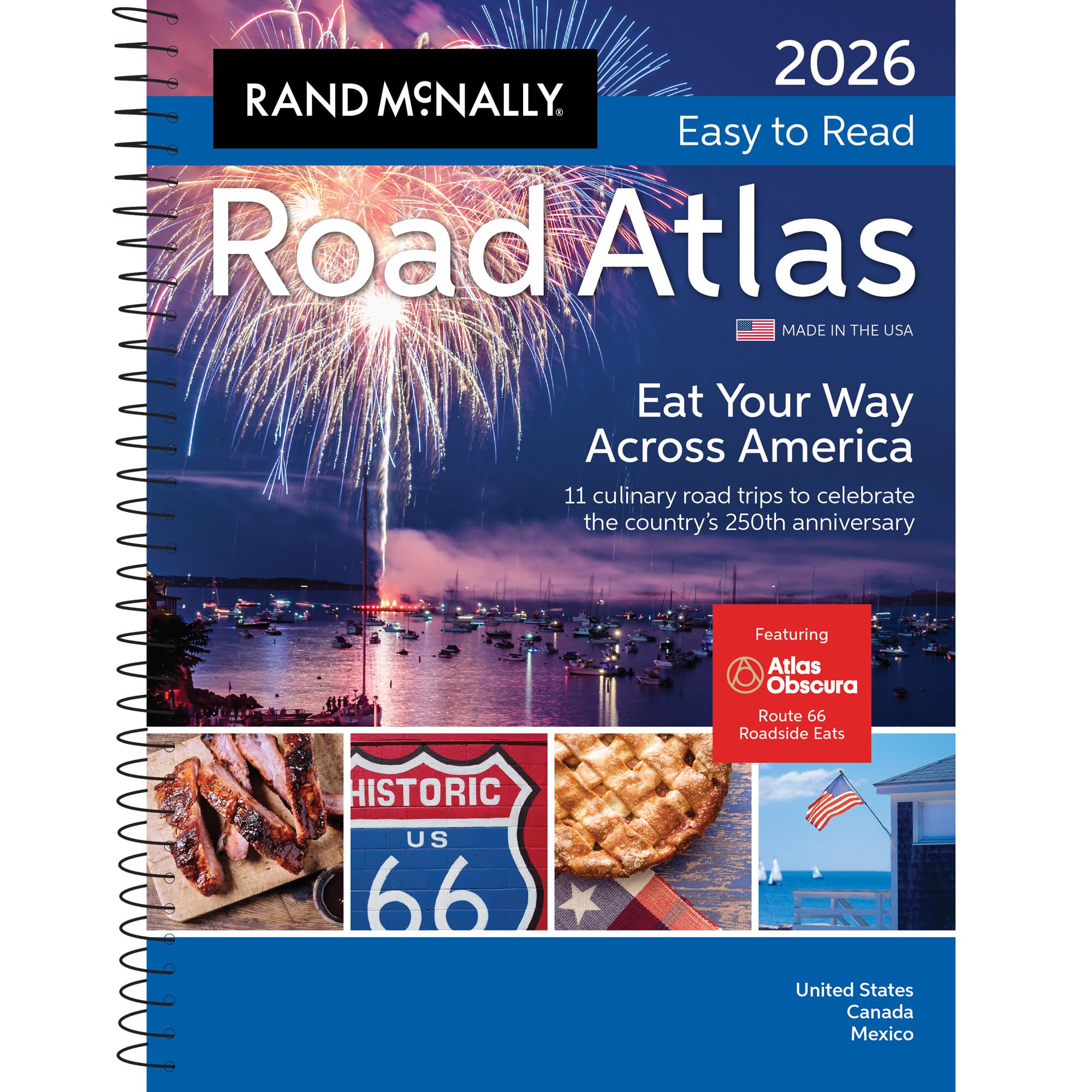 2026 Rand McNally Easy to Read Midsize Road Atlas: DRAM Geology & Geography