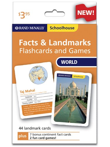 Rand Mcnally Schoolhouse World Facts & Landmarks Flashcards And Games Learning & Reference