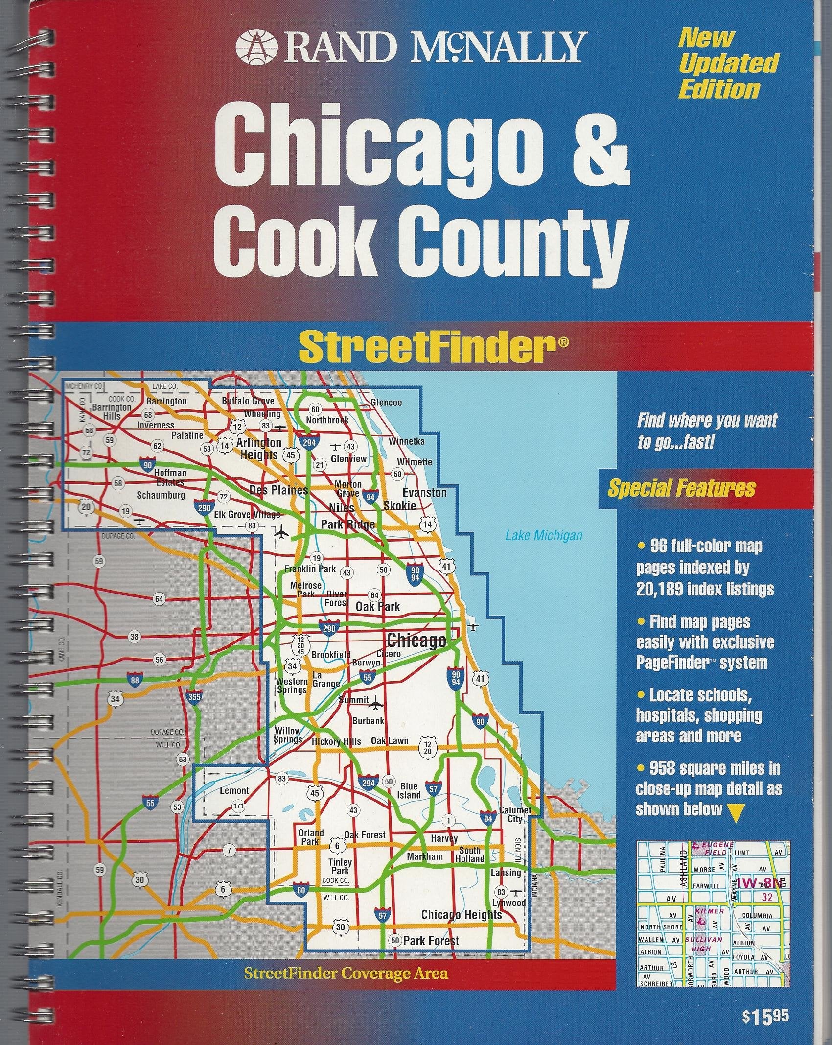 Rand McNally Streetfinder: Chicago and Cook County book