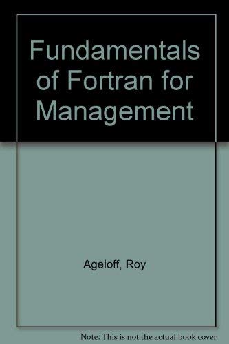 Fundamentals of Fortran for Management Books