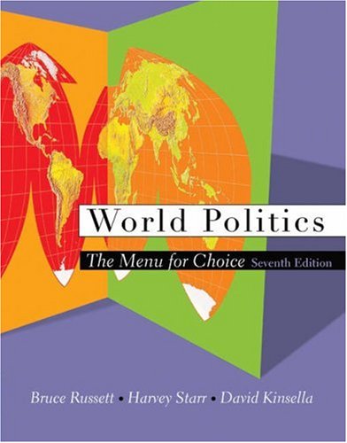 World Politics: The Menu for Choice Politics & History