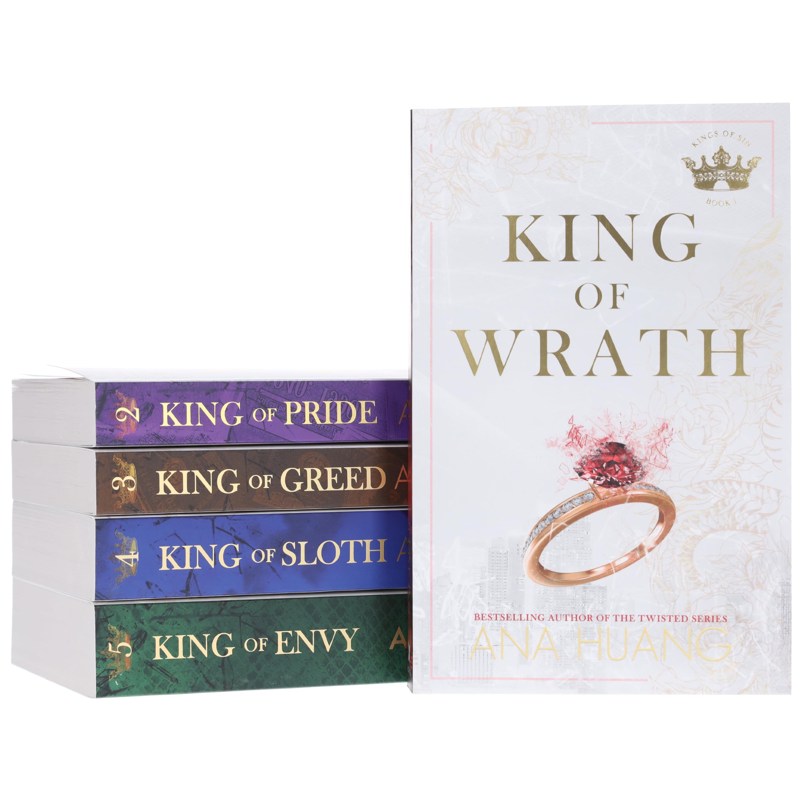Kings of Sin Series by Ana Huang 5 Books Collection Set (King of Wrath, King of Pride, King of Greed, King of Sloth & King of Envy) book