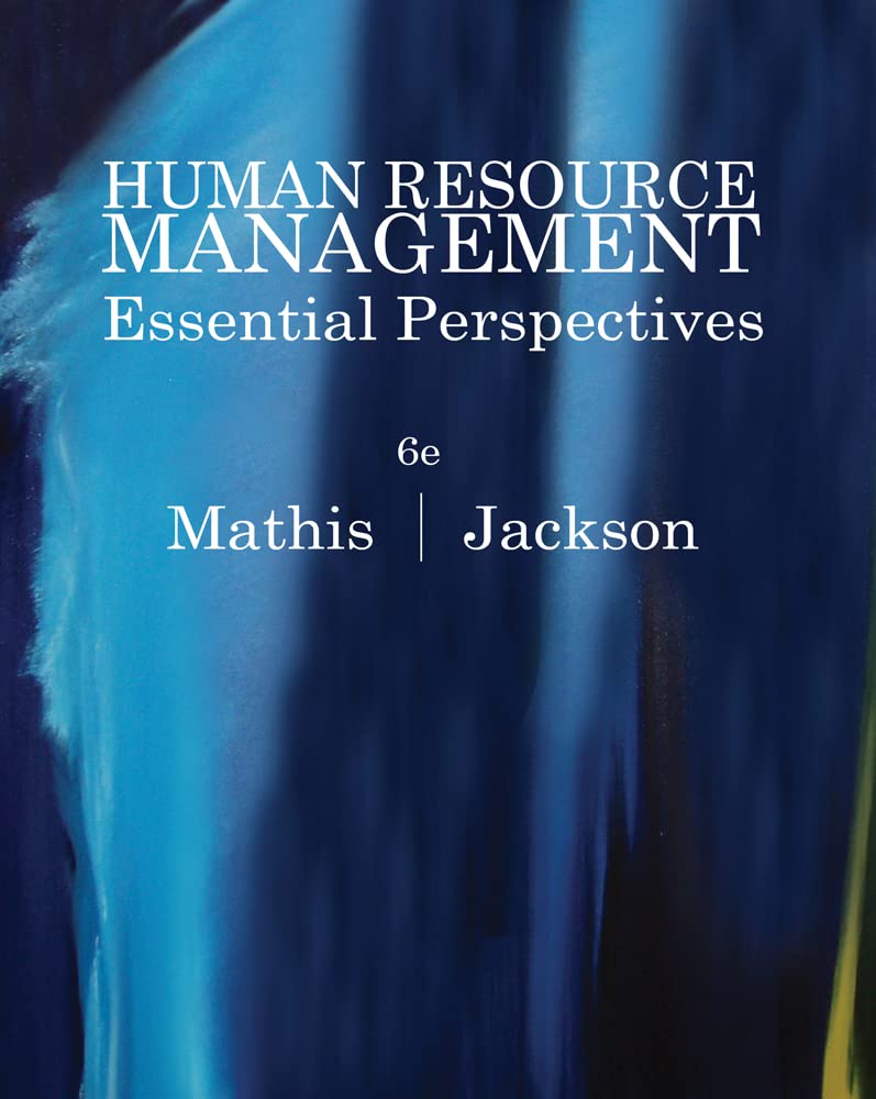 Human Resource Management: Essential Perspectives Law