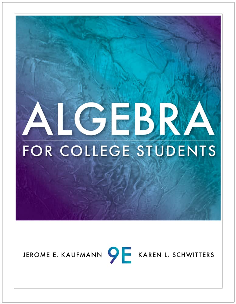 Algebra for College Students Mathematics