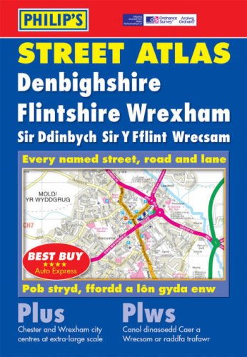 Philip's Street Atlas Denbighshire, Flintshire and Wrexham (Philip's Street Atlases) Leisure, Home & Garden