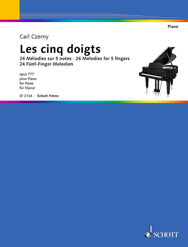 Les cinq doigts: 24 Fünf-Finger Melodien. op. 777. Klavier. Sheet Music