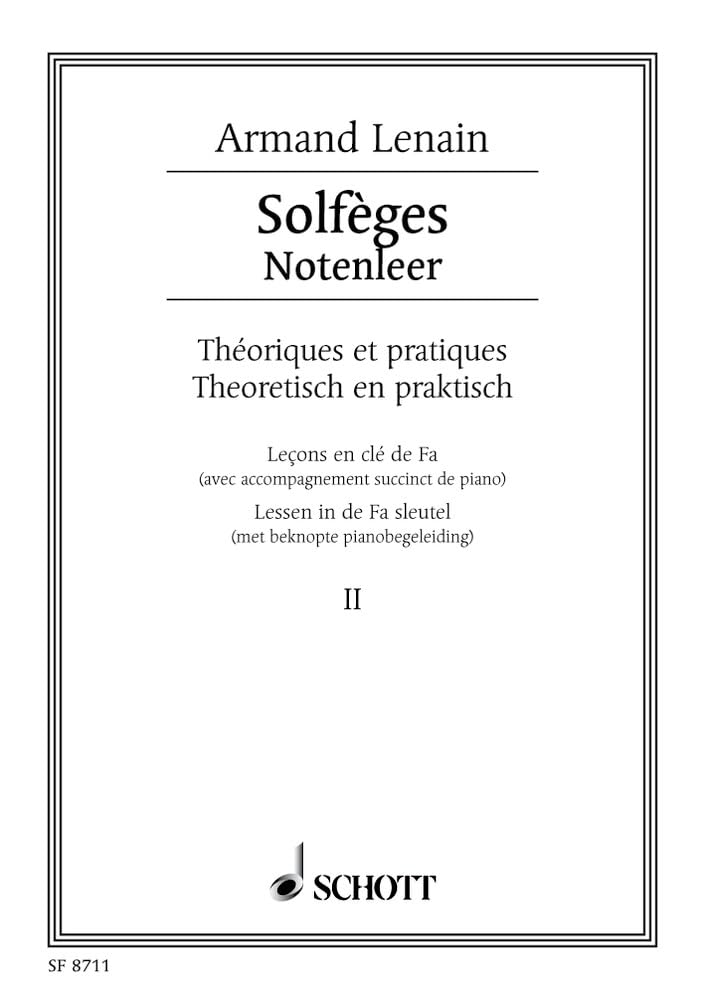 Solfèges: Notenleer. Theoretisch en praktisch. voice and piano. book