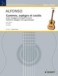 Gammes, arpèges et coulés: Scales, Arpeggios and Legato Exercises. guitar. book