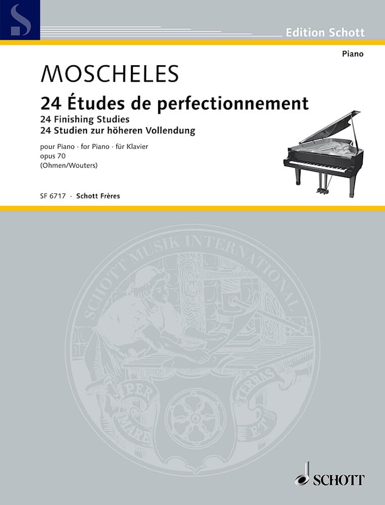 24 Studien zur höheren Vollendung: 24 Studien zur höheren Vollendung. op. 70. Klavier. (Edition Schott) Sheet Music