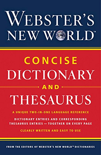 Webster's New World Concise Dictionary and Thesaurus book