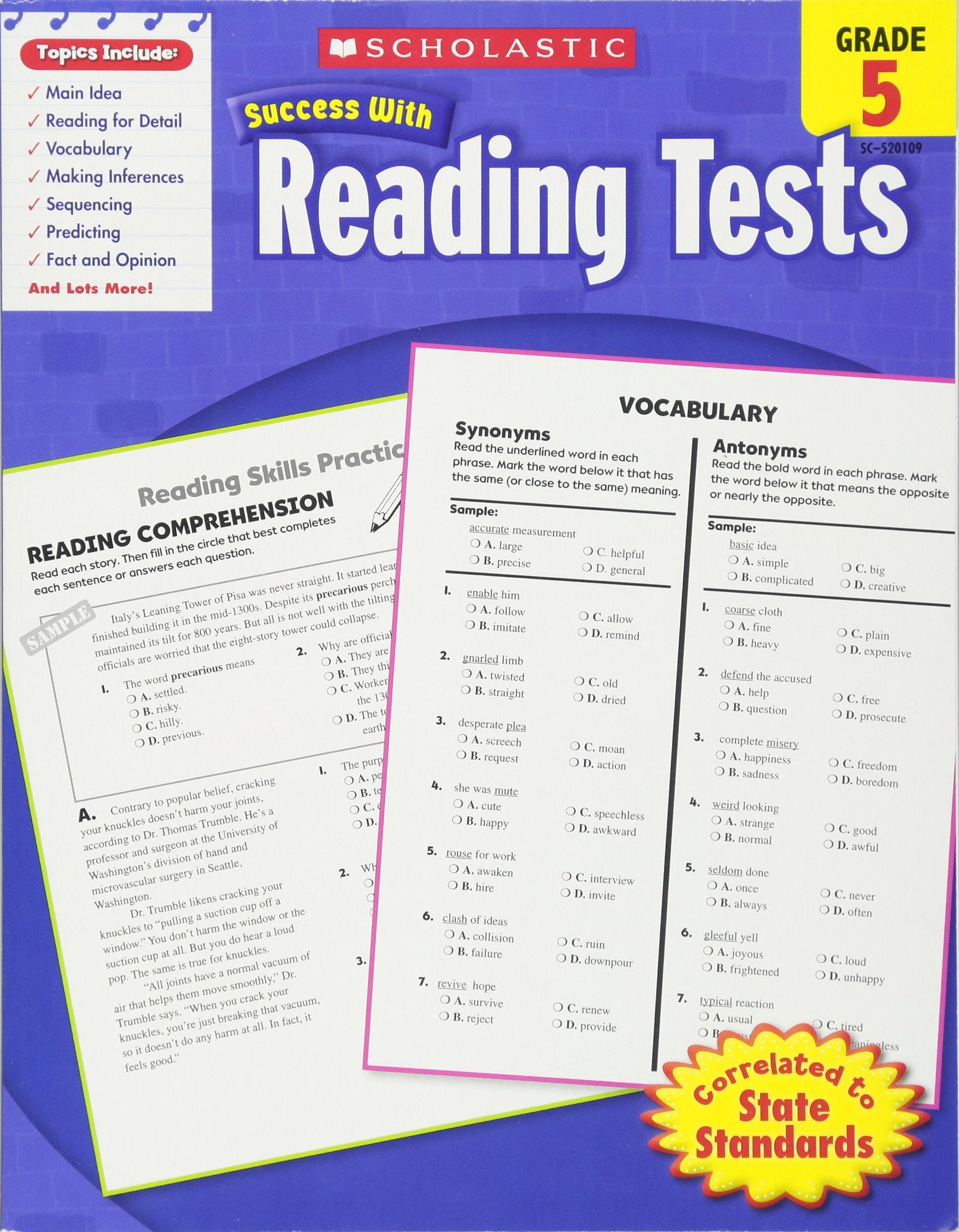 Scholastic Success with Reading Tests: Grade 5 Workbook Education & Training Books