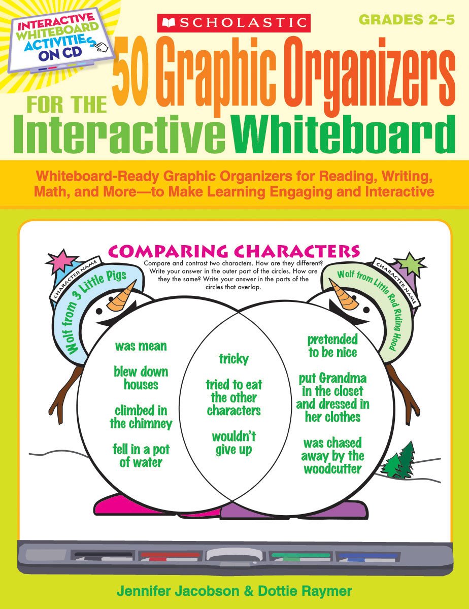 50 Graphic Organizers for the Interactive Whiteboard: Whiteboard-Ready Graphic Organizers for Reading, Writing, Math, and More-To Make Learning Engaging and Interactive Learning & Reference